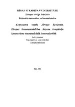 Konspekts 'Korporatīvā vadība Eiropas Savienībā. Ārzonu kompāniju izmantošana starptautiska', 1.