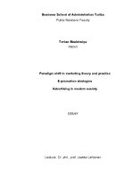Eseja 'Paradigm Shift in Marketing Theory and Practice', 1.