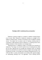 Eseja 'Paradigm Shift in Marketing Theory and Practice', 3.