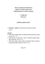 Konspekts 'Komunitārisms jeb kopienas politiskā teorija', 1.