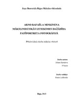 Referāts 'Arno Rafaēla Minkinena mākslinieciskās izteiksmes dažādība pašportreta fotogrāfi', 1.