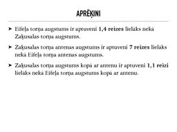 Prezentācija 'Eifeļa torņa un Rīgas radio un televīzijas torņa skaitliskais salīdzinājums', 8.