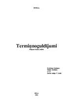 Referāts 'Termiņnoguldījumi', 1.