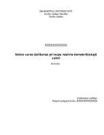 Referāts 'Valsts varas dalīšanas principa nozīme demokrātiskajā valstī', 1.