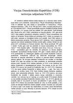Eseja 'Vācijas Demokrātiskās Republikas (VDR) teritorijas iekļaušana NATO', 1.