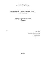 Konspekts 'Monopolapvienību veidi', 1.