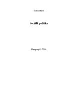 Referāts 'Sociālā politika', 1.