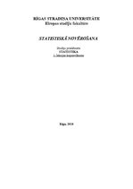 Konspekts 'Statistiskā novērošana', 1.