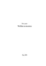 Referāts 'Welfare Economics', 1.