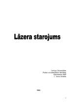 Referāts 'Lāzeru starojums', 1.