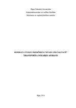 Referāts 'Transporta nozares apskats', 1.