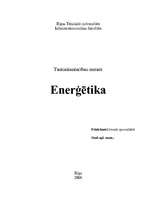 Referāts 'Enerģētika', 1.