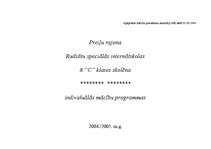 Referāts 'Speciālās skolas bērniem ar garīgās attīstības traucējumiem mācību priekšmetu pr', 1.