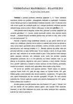 Konspekts 'Veidošanas materiāls - plastilīns', 1.