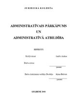 Referāts 'Administratīvais pārkāpums un administratīvā atbildība', 1.