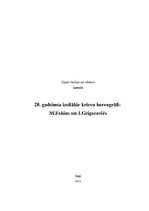 Referāts '20.gadsimta izcilākie krievu horeogrāfi: M.Fokins un J.Grigorovičs', 1.
