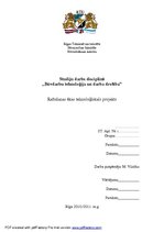 Referāts 'Būvdarbu tehnoloģija un darba drošība', 1.