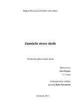 Referāts 'Jauniešu stress skolā', 1.