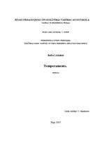 Referāts 'Temperaments', 1.