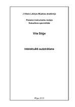 Referāts 'Intelektuālā audzināšana', 1.