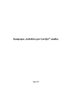 Referāts 'Kampaņas "Iededzies par Latviju!" analīze', 1.