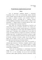 Eseja 'Prezentācijas sagatavošanas principi', 1.