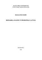 Diplomdarbs 'Bezdarba analīze un problēmas Latvijā', 1.