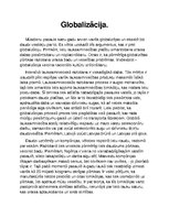Eseja 'Globalizācija', 1.