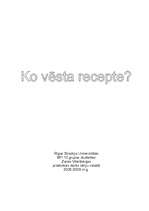 Konspekts 'Ko vēsta ārsta recepte', 1.