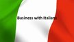 Prezentācija 'Business Customs in Italy', 1.