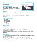 Konspekts 'Trīs eksperimenti ķīmijā', 1.