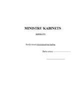 Referāts 'Ministru kabinets', 1.