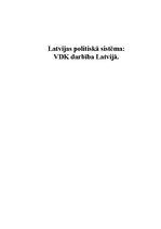 Referāts 'Latvijas politiskā sistēma: VDK darbība Latvijā', 1.
