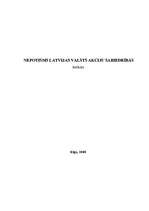 Referāts 'Nepotisms Latvijas valsts akciju sabiedrībās', 1.