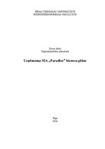 Biznesa plāns 'Uzņēmuma SIA "Paradīze" biznesa plāns', 1.