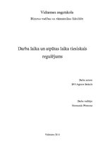 Referāts 'Darba un atpūtas laika tiesiskais regulējums', 1.