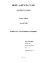 Referāts 'Konkurentu stipro un vājo pušu analīze', 1.