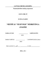 Referāts 'Viesnīcas "Segevold" mārketinga analīze', 1.