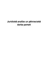 Konspekts 'Juridiskā analīze un pētnieciskā darba pamati', 1.