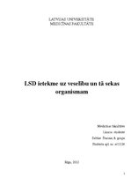 Konspekts 'LSD ietekme uz veselību un tā sekas organismam', 1.