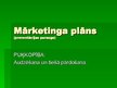Prezentācija 'Mārketinga plāns', 1.
