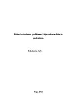 Diplomdarbs 'Diētas ievērošanas problēmas 2.tipa cukura diabēta pacientiem', 1.