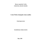 Eseja 'Centa Ūbeles Jaungada runas analīze', 1.