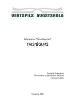 Referāts 'Taisnīgums', 1.