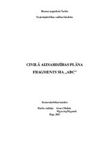 Referāts 'Civilā aizsardzības plāna fragments SIA „ABC”', 1.