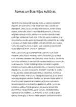 Konspekts 'Romas un Bizantijas kultūra', 1.