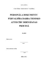 Konspekts 'Personāla dokumentu pārvaldība darba tiesisko attiecību dibināšanas procesā', 1.