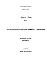 Konspekts 'Divu līdzīgu produktu tiešsaistes mārketinga salīdzinājums', 1.