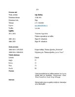 Konspekts 'CV paraugs', 1.