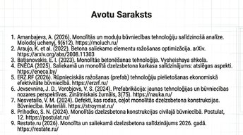 Prezentācija 'Monolīts pret saliekamo dzelzsbetonu', 14.